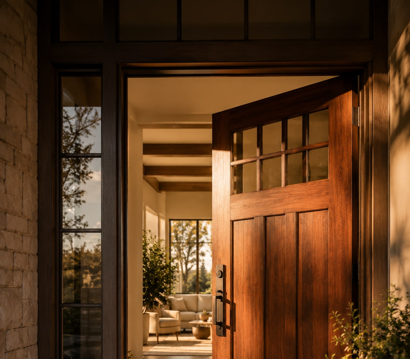Illustrative statement entry door
